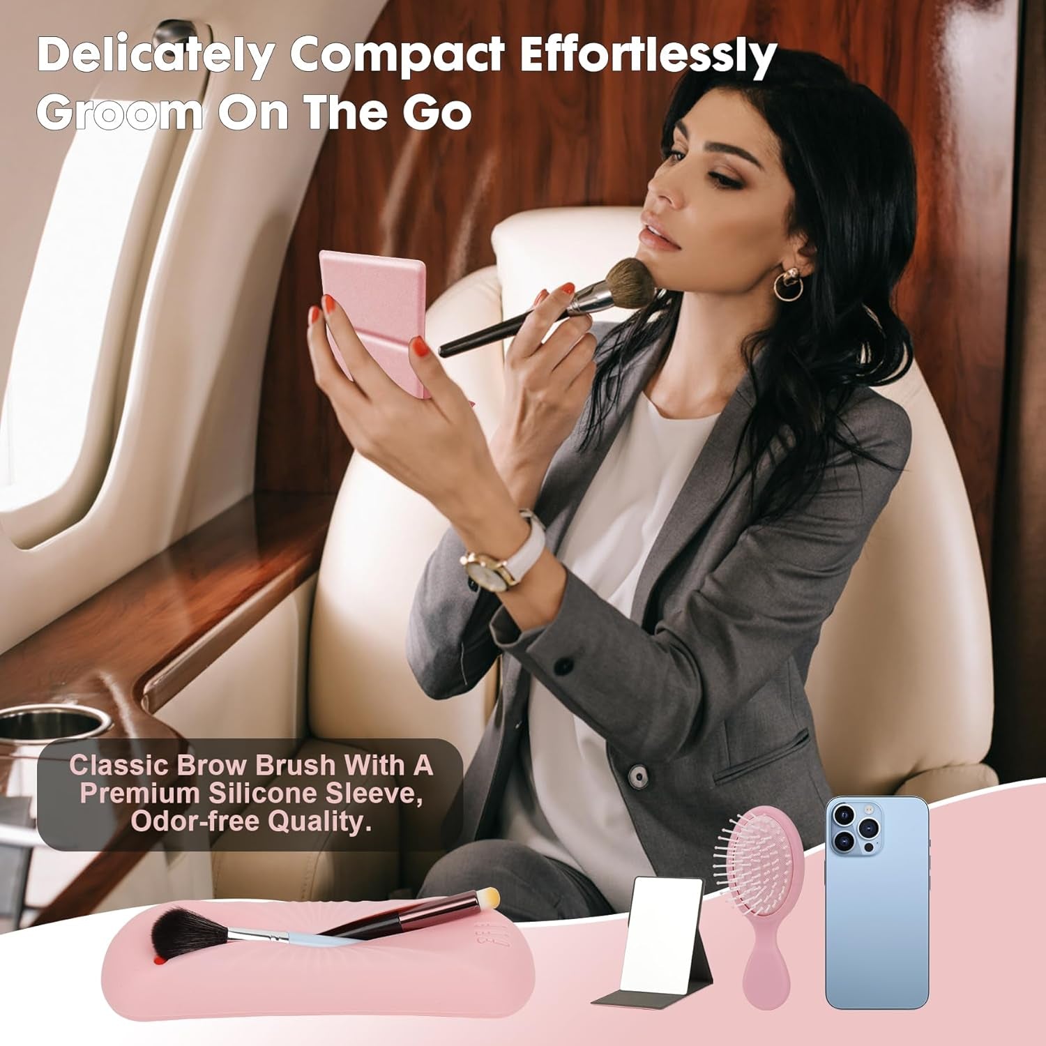 All-In-One Travel Kit: Premium 12-Piece Travel Kit in Stylish Pink Cosmetic Bag - Perfect for Holidays, TSA Approved (Standard Bag)